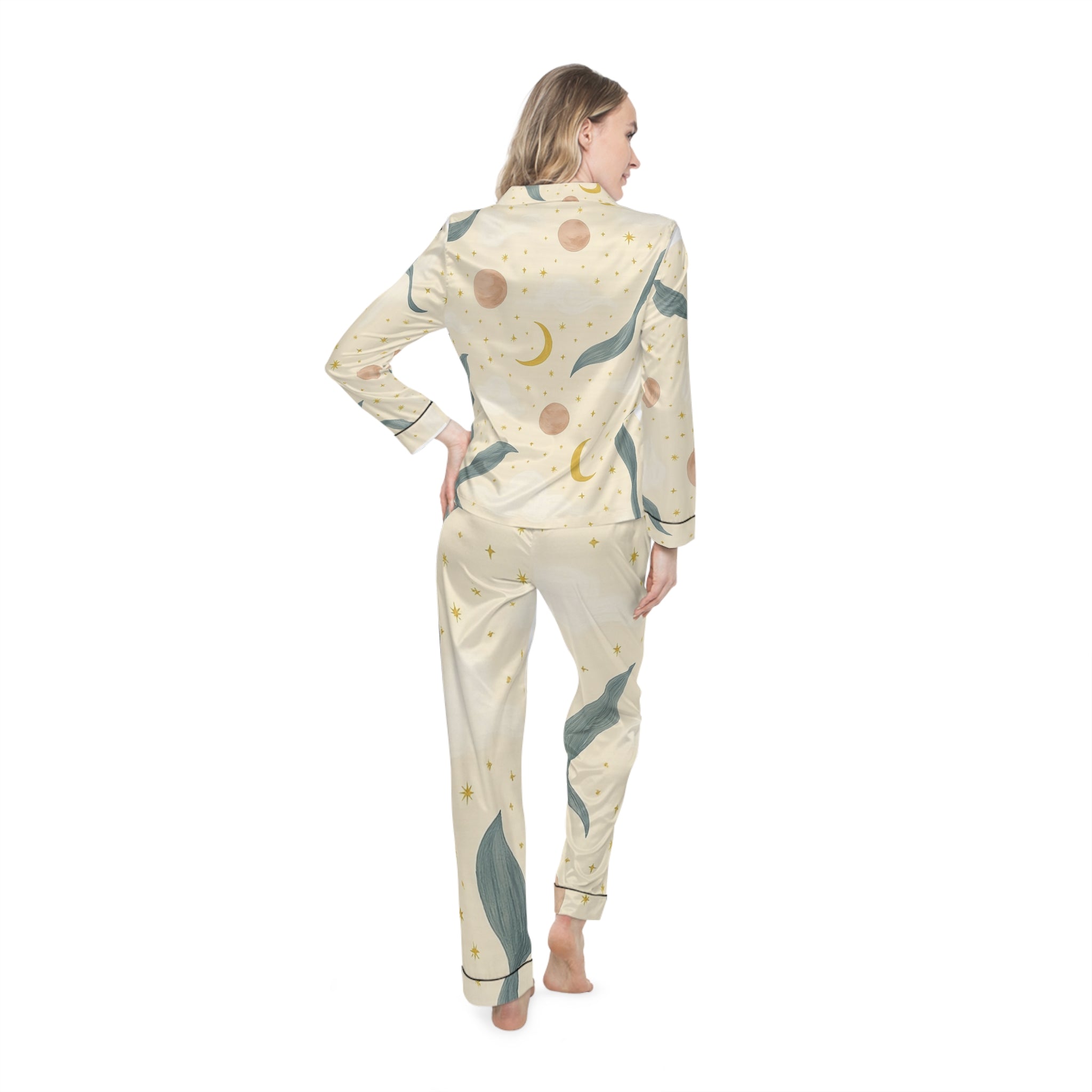 Celestial Women's Satin Pajama, Cozy Sleepwear