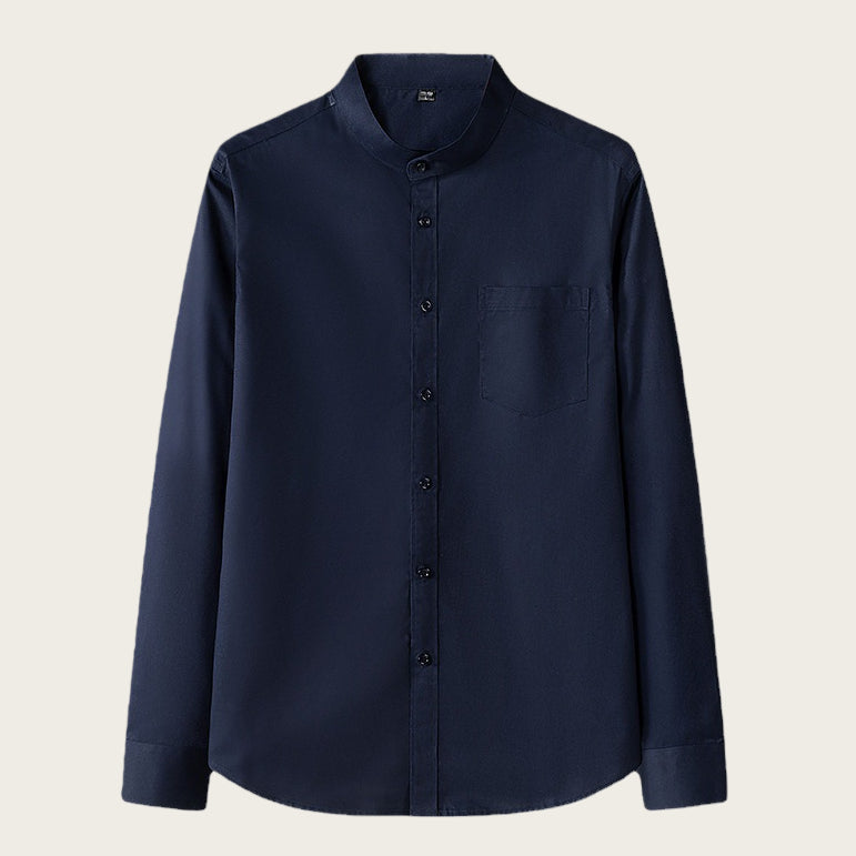 Men's Stand Collar Pocket Shirt