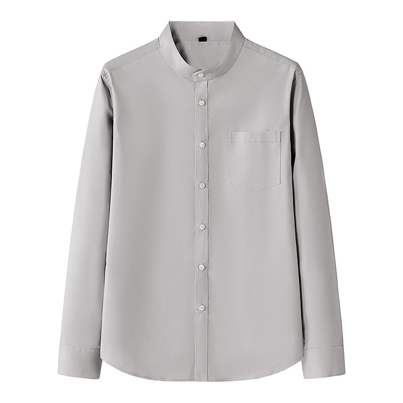 Men's Stand Collar Pocket Shirt