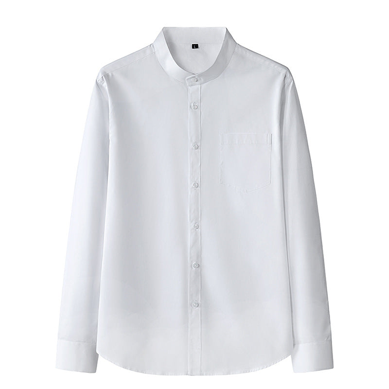 Men's Stand Collar Pocket Shirt