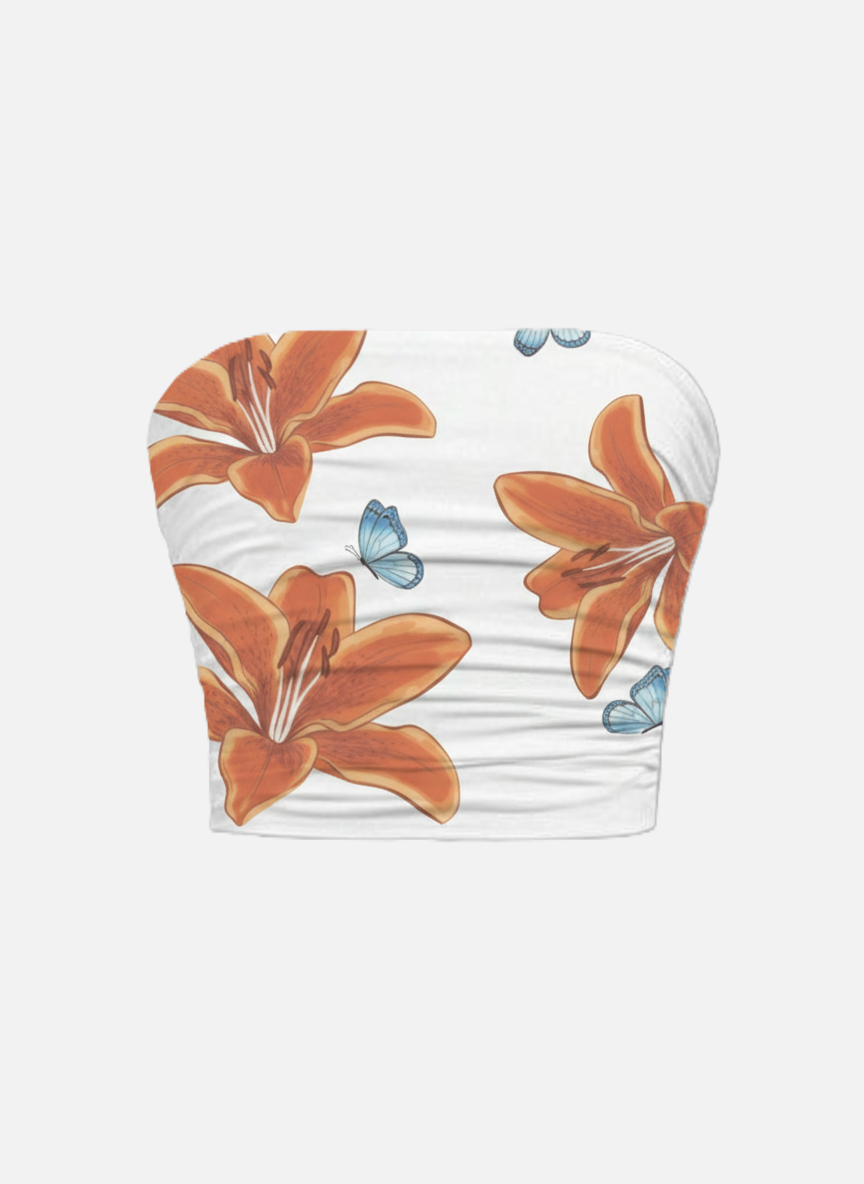 women floral Tube Top