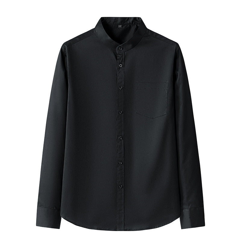 Men's Stand Collar Pocket Shirt