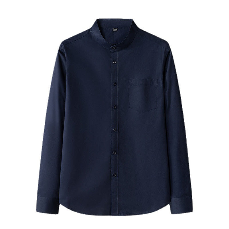 Men's Stand Collar Pocket Shirt